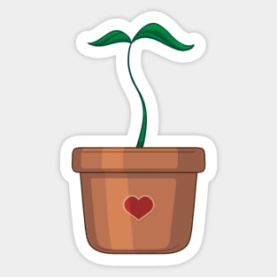 heart plant 1 Sticker